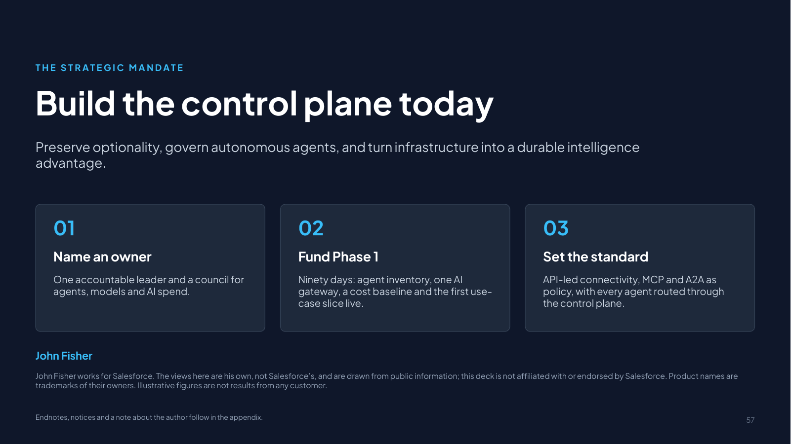 Slide 57: Build the control plane today